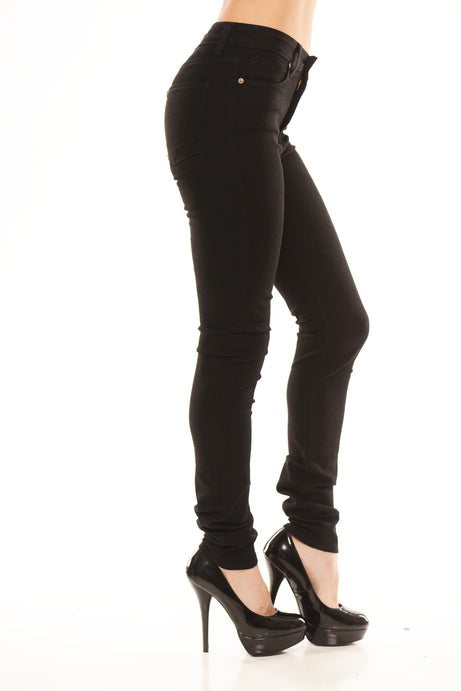 10â3 Front Rise Skinnies - Black Denim