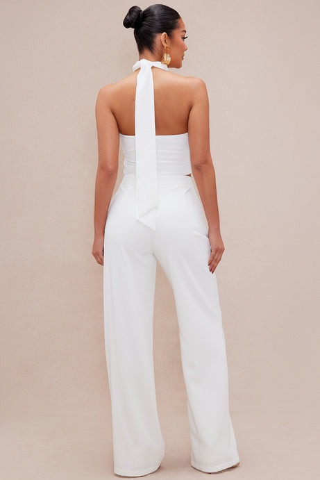 Clarice Wide Leg Pant Set - White/combo