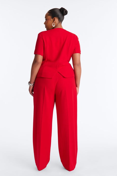 Mission Accomplished Short Sleeve Blazer - Red