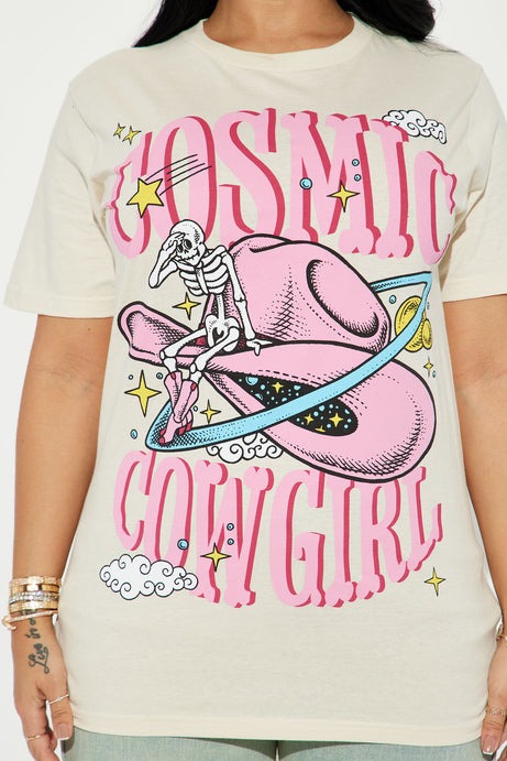 Cosmic Cowgirl Graphic Tee - Cream