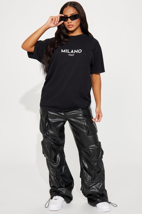 Milano Italy Washed Tee - Black