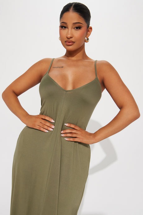 Simple Saturday Maxi Dress - Olive