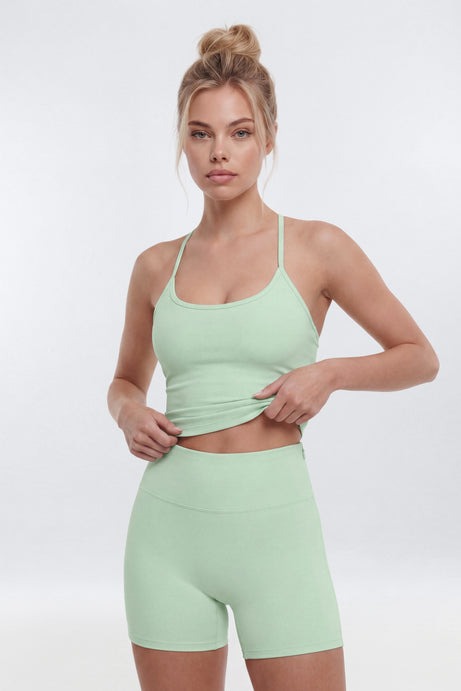 ButterSoft 4â3 Hidden Pocket Biker Shorts - Cool Mint