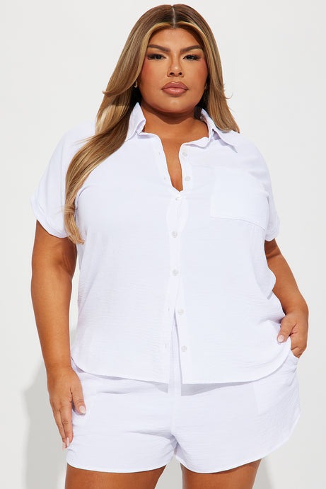 Hot Summer Short Set - White