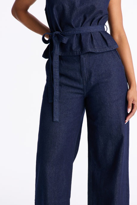Kora Denim Pant Set - Dark Wash
