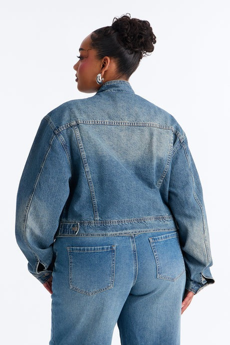 Toledo Crossover Denim Trucker Jacket - Medium Wash