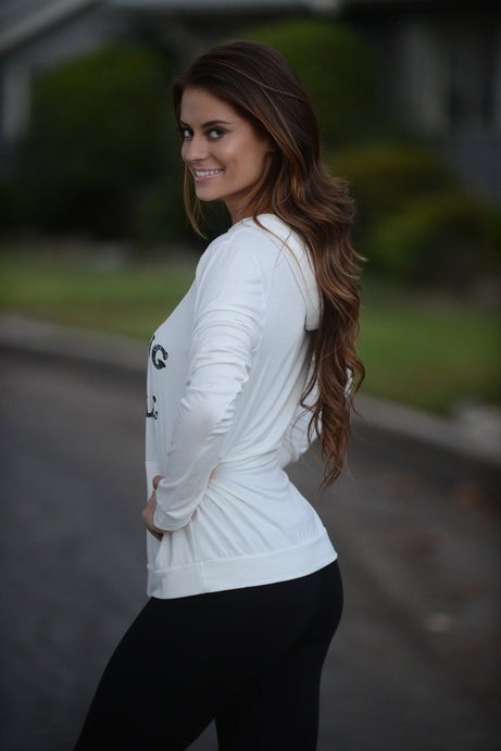 â3I'm Looking for Troubleâ3 Hoodie - White