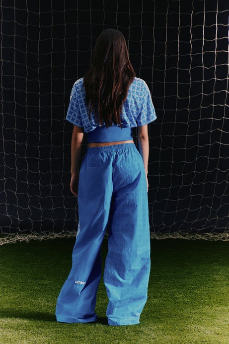 Umbro Varsity Windbreaker Wide Leg Pants - Blue