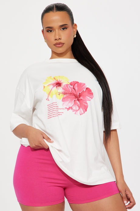 Flower Besties Lounge Biker Short Set - Pink/combo