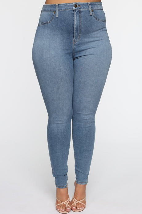 Flex Game Strong Super High Rise Skinny Jeans - Light Wash
