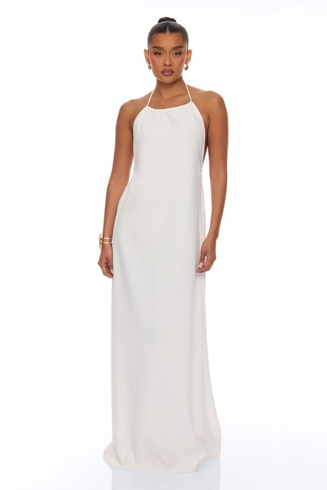 Zelara Backless Maxi Dress - White
