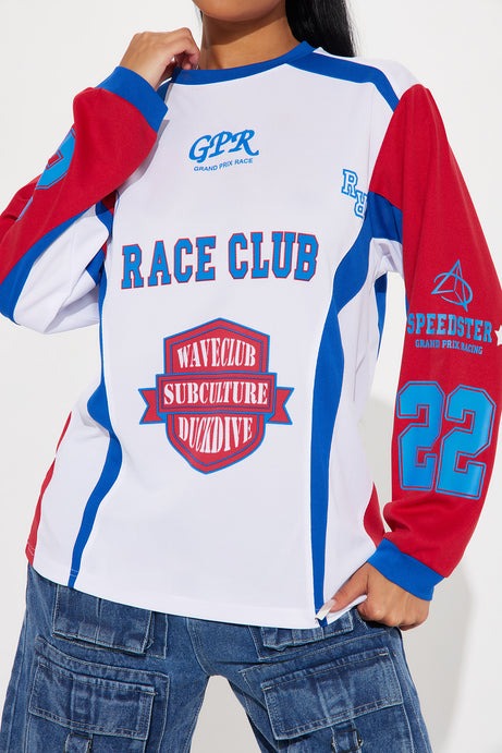 Hot Shot Race Club Jersey Tee - White/combo