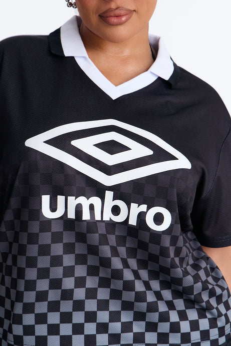 Umbro Checkered Athletic Soccer Jersey - Black