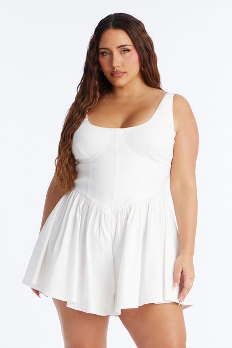 Simply Yours Flowy Romper - Ivory
