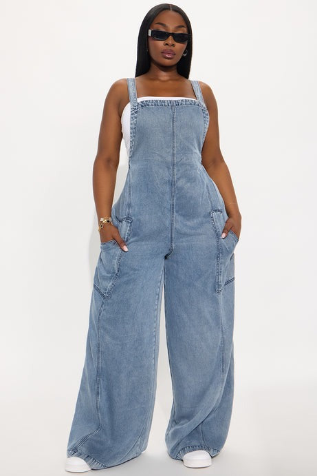 Katarina Washed Jumpsuit - Medium Wash