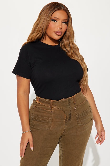 Camilla Classic Fit Crew Neck Tee - Black