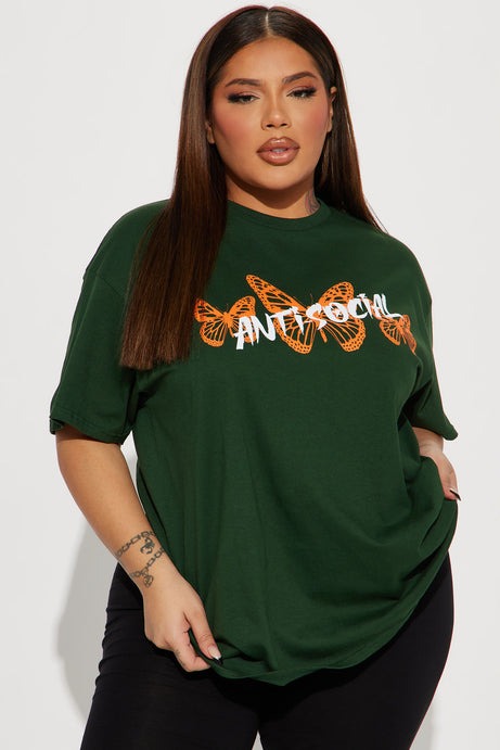 Anti Social Energy Graphic Tee - Hunter