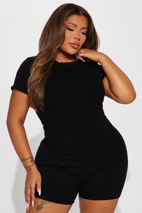 Malia Snatched Romper - Black