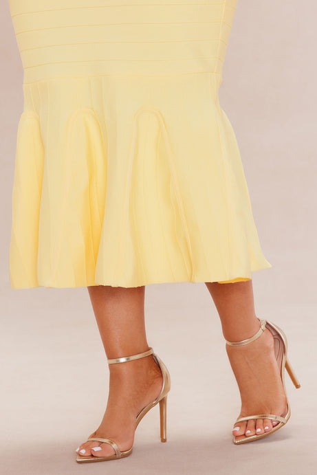 Get What I Want Bandage Maxi Dress - Yellow