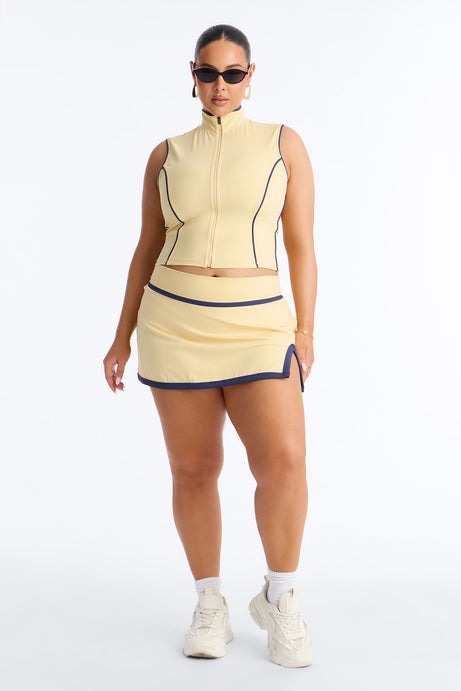 Match Point Mini Skirt Set - Yellow
