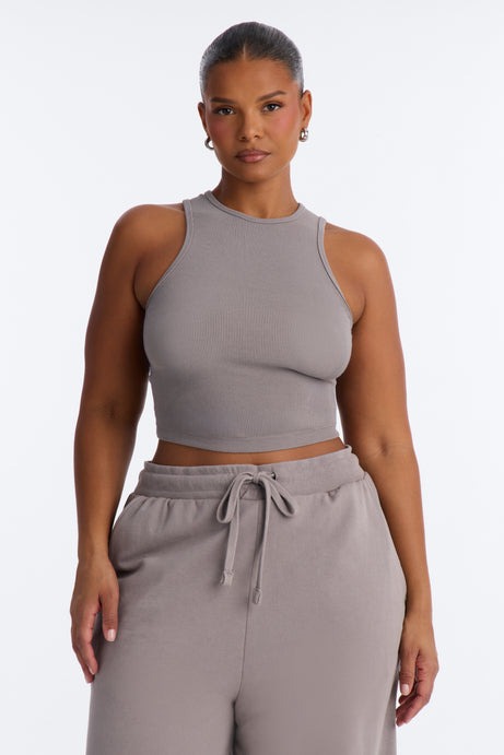 So Chill French Terry Pant Set - Grey