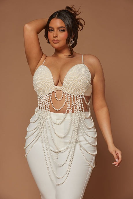 Pearls On Pearls Bralette - Ivory