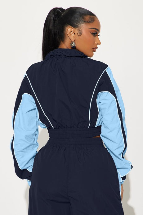 New Era Colorblock Windbreaker Jacket - Blue/combo