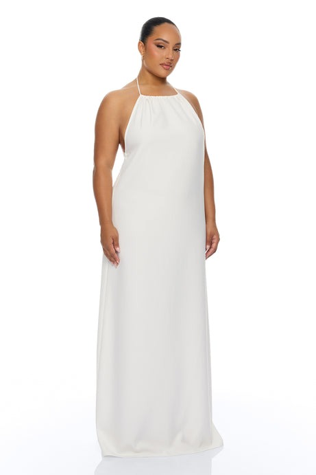 Zelara Backless Maxi Dress - White