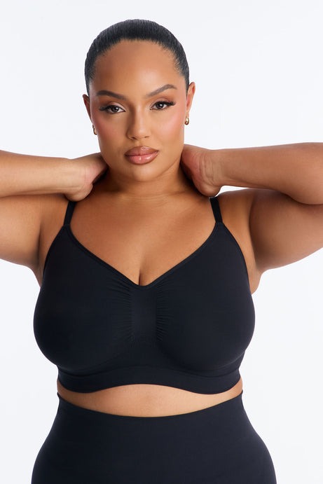 Nova Sculpt Seamless Strong Compression Bralette - Black